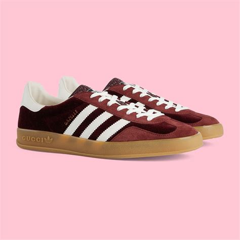 gucci gazelle burgundy velvet|adidas x Gucci Gazelle Burgundy Velvet .